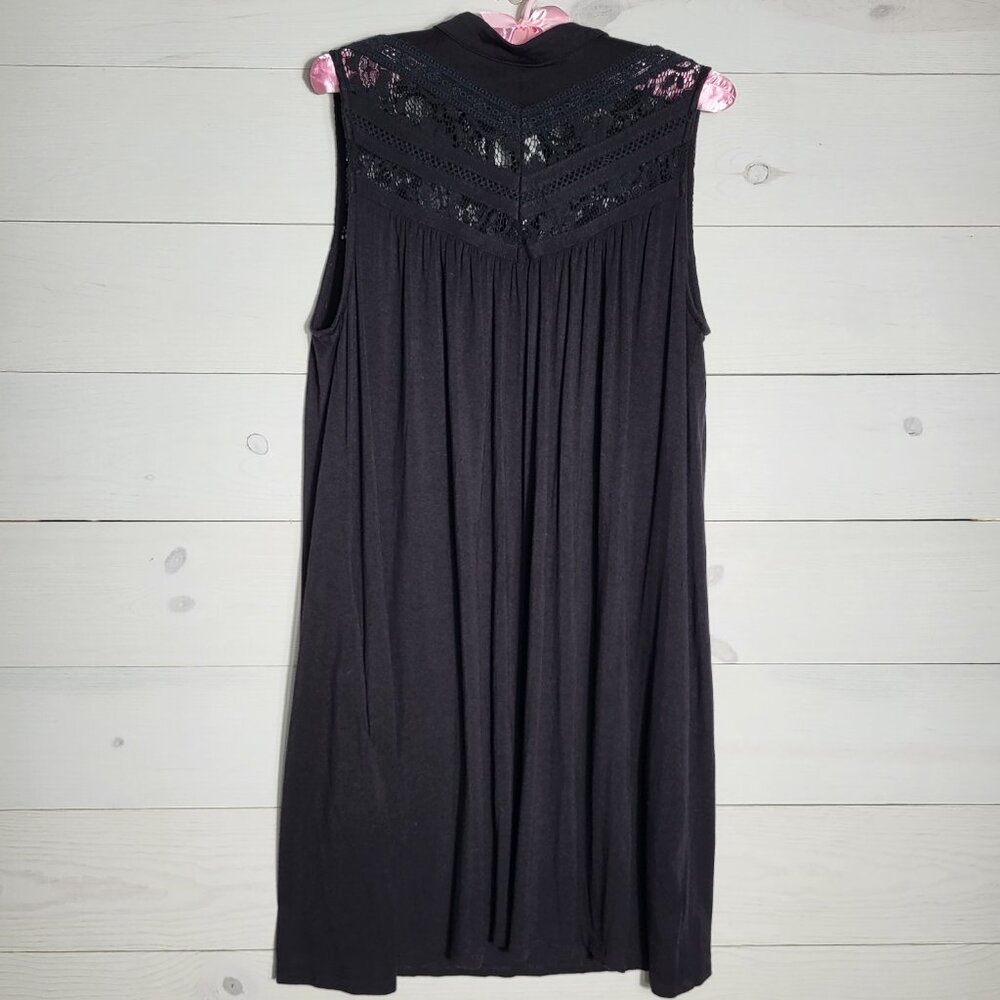 AB Studio Tunic Top Sleeveless Lace Flowy Dress.